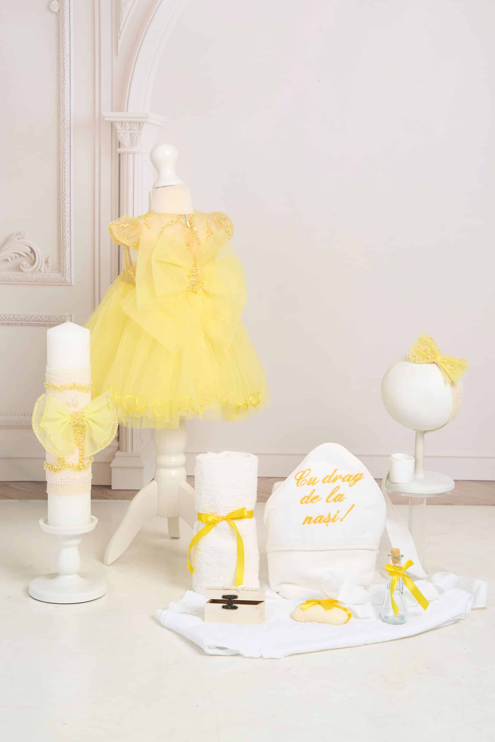 Set Arabella Galben + Trusou + Lumânare 1 Set Arabella Galben + Trusou + Lumânare