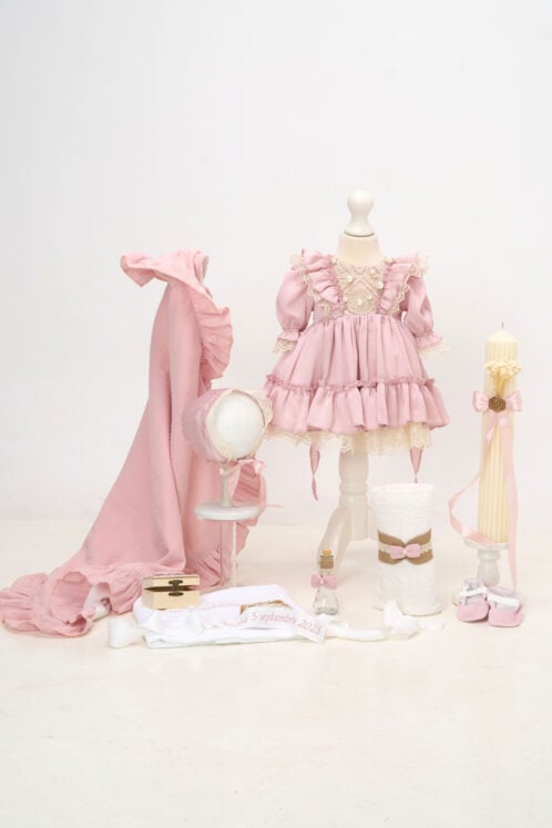 Set Rază de Borangic + Trusou + Lumânare - roz