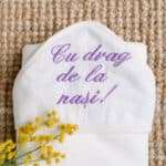 Prosop cu Capișon pentru bebeluși - lila