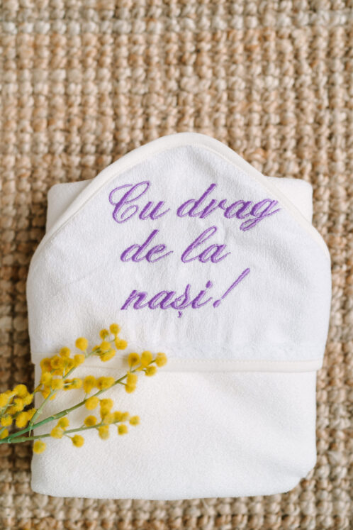 Prosop cu Capișon pentru bebeluși - lila