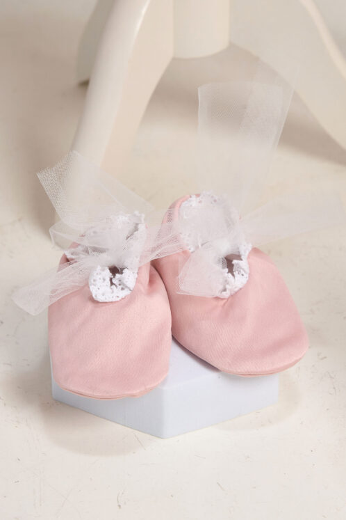 Set botez Celeste și palton Anne + Trusou + Lumânare - roz - imagine 8