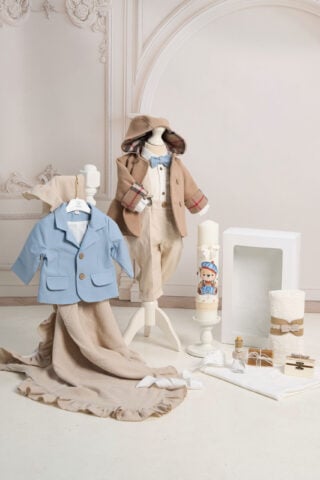 Homepage 34 Set botez Theo + Jachetă Sand + Trusou + Lumânare
