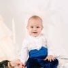 Costum De Botez Catifea Serafim Albastru Royal