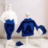 Costum De Botez Catifea Serafim Albastru Royal