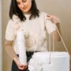 Cufar De Botez Buretat Floare Alb