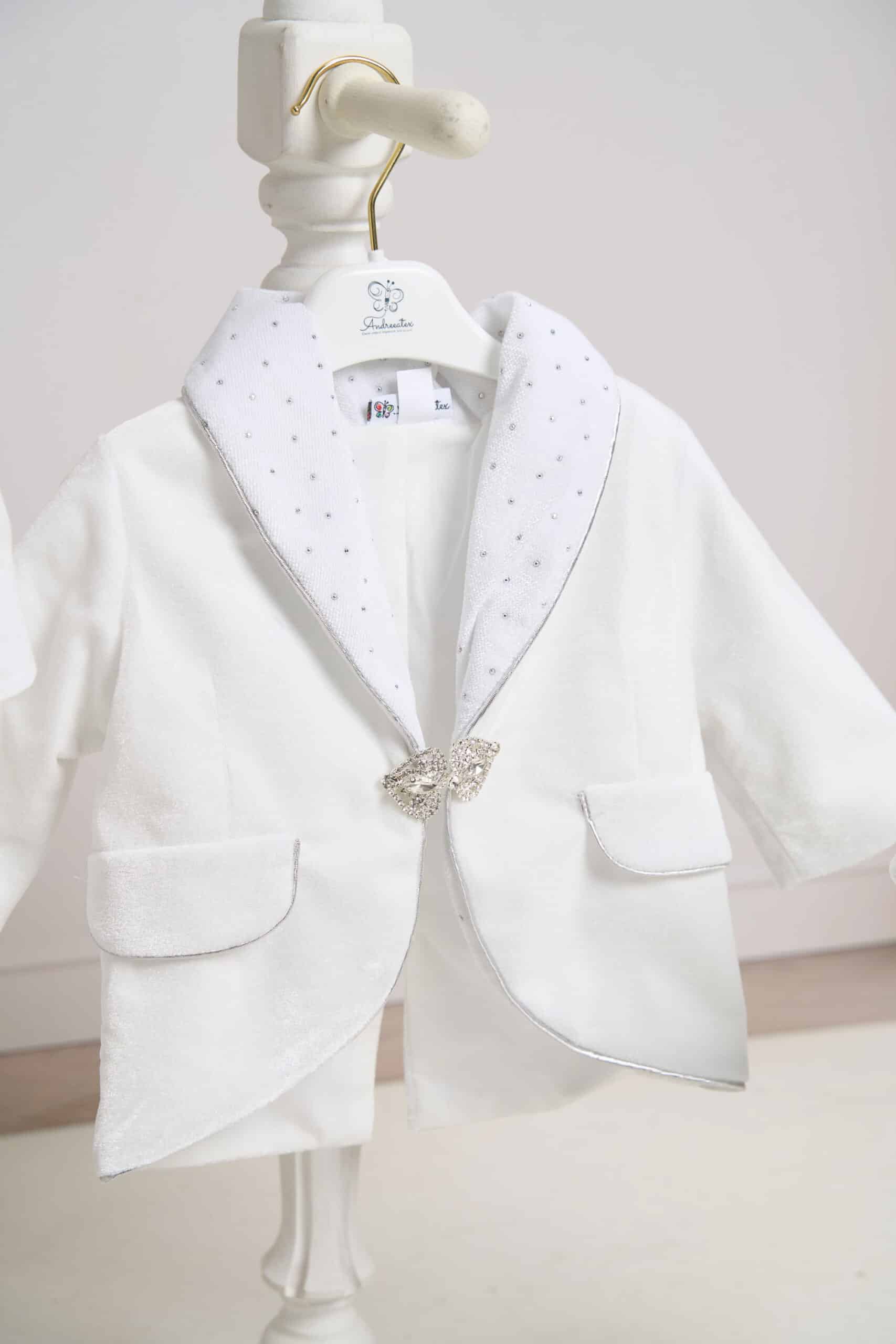 Costum botez cu Aripi - Serafim - alb 5 Costum botez cu Aripi - Serafim - alb - imagine 5