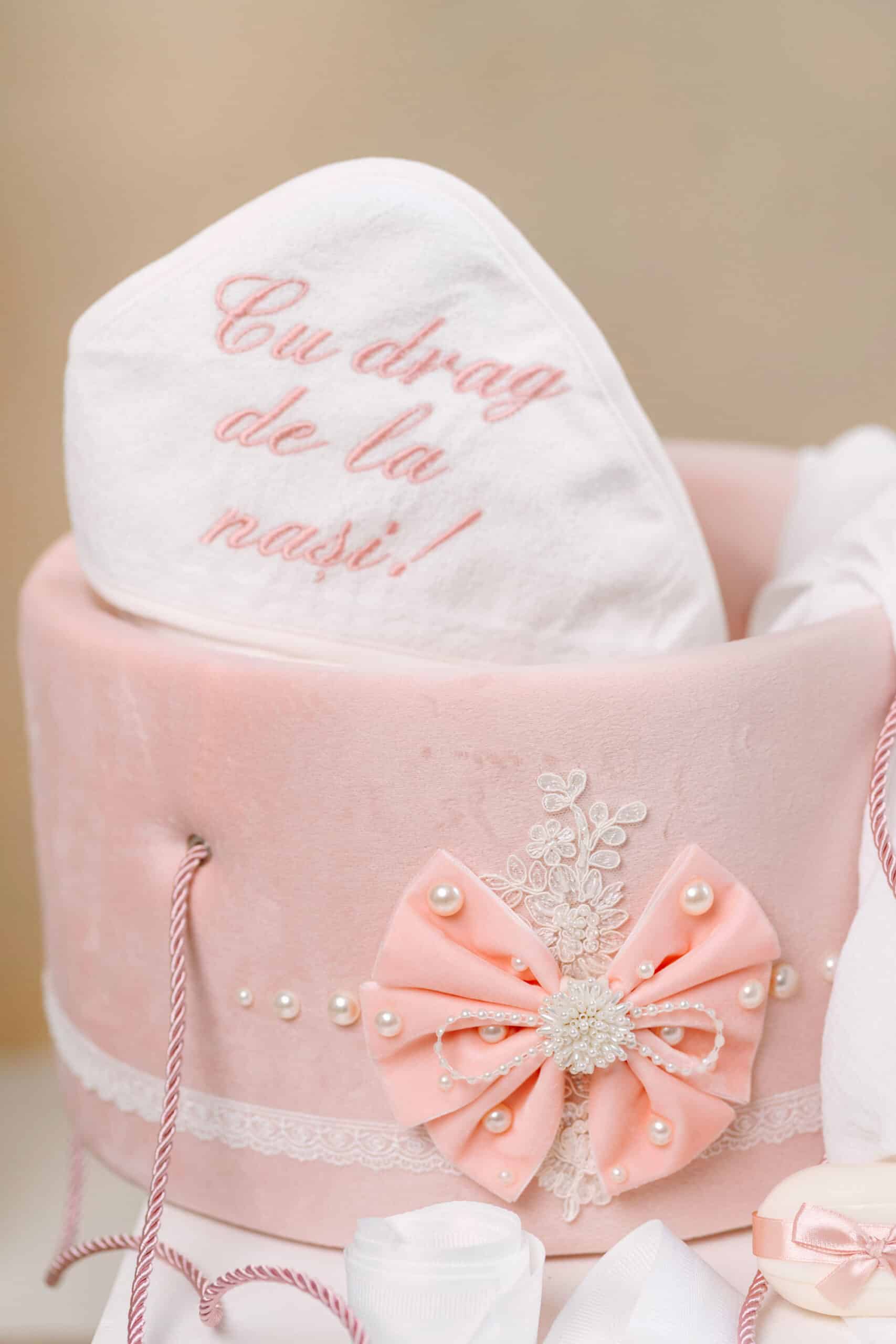 Pachet botez -20% REDUCERE – Cufăr FUNDĂ buretat + Trusou PureBebe - roz 4 Pachet botez -20% REDUCERE – Cufăr FUNDĂ buretat + Trusou PureBebe - roz - imagine 4