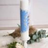 Lumanare De Botez Botez Baieti Catifea Bleu