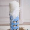 Lumanare De Botez Botez Baieti Catifea Bleu