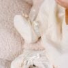 Rochie Dantela Bunicii Crem Cu Perle