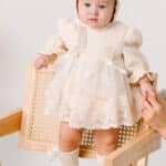 Salopetă bebe Tip Rochiță din Muselină