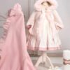 Set De Botez Esential Rochie Petit Coeur Capa Gluga