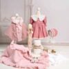 Set Esential De Botez Pavlova Cu Capa Stofa Roz