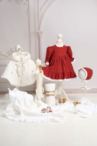 Set esențial botez fete roșu scorțișoară-Andreeatex