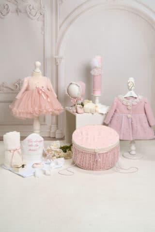 Set botez complet botez (trusou) - Olympia - roz - Varianta 2