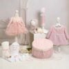 Trusou Complet De Botez Olympia Rochie Cu Palton Cu Perle 12