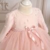 Trusou Complet De Botez Olympia Rochie Cu Palton Cu Perle