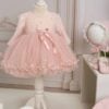 Trusou Complet De Botez Olympia Rochie Cu Palton Cu Perle 2