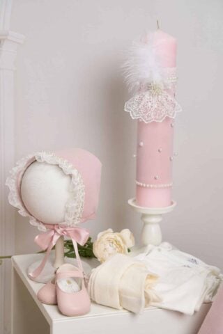 Trusou Complet De Botez Olympia Rochie Cu Palton Cu Perle 7