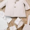 Costum De Botez Jacheta Mihail Stofa Crem