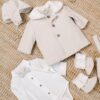 Costum De Botez Jacheta Mihail Stofa Crem