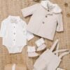 Costum De Botez Jacheta Mihail Stofa Crem