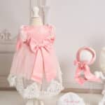 Rochiță Caroline - roz (mânecă lungă)