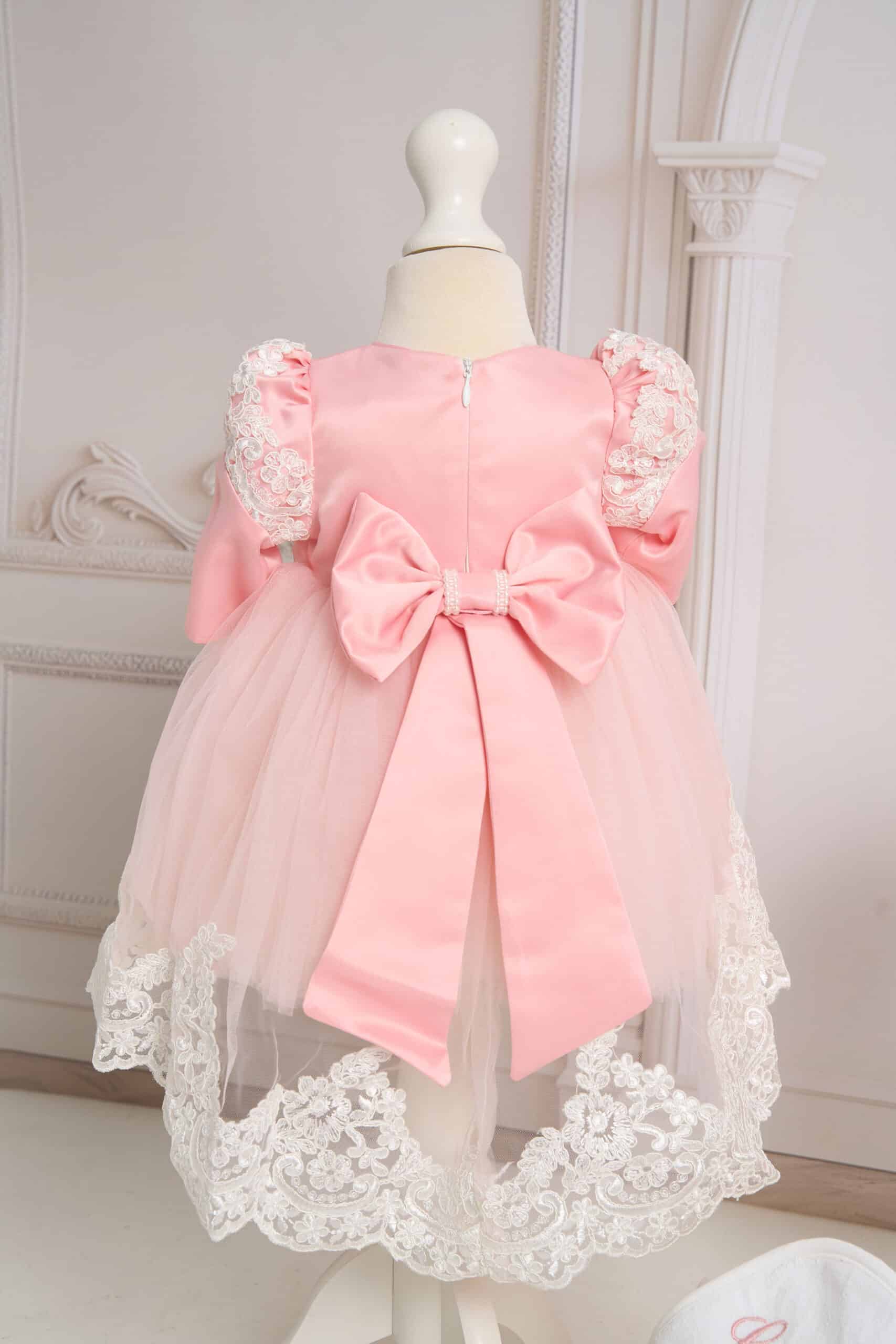 Rochiță Caroline - roz (mânecă lungă) 10 Rochiță Caroline - roz (mânecă lungă) - imagine 10