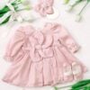 Rochita De Botez Lila Fleur Fete Roz