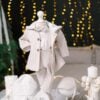 Set De Botez Baieti Stofa Jacheta Blana Mihail Ivoire Andreeatex