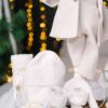 Set De Botez Baieti Stofa Jacheta Blana Mihail Ivoire Andreeatex