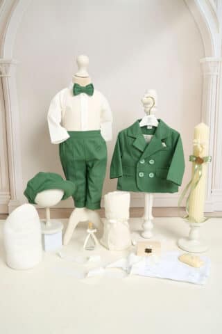 Set de botez esențial Zefir - Verde