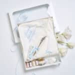 Set Cutie “Prima Băiță cu Nașii” - Tradiție, Iubire și Binecuvântare - bleu