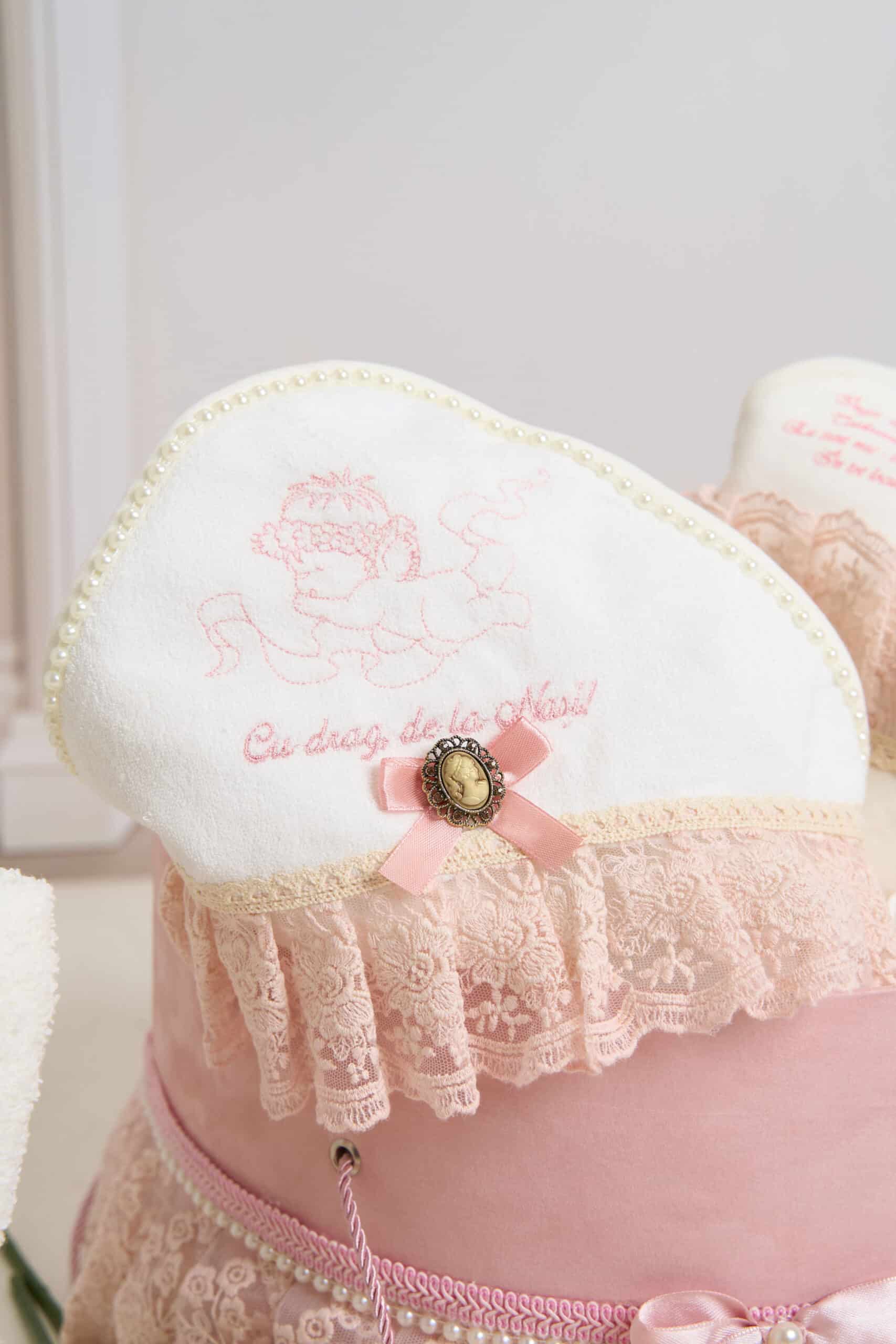 Pachet botez -15% REDUCERE - Cufăr Trusou - Volane Vintage - roz + Trusou botez - Claire 5 Pachet botez -15% REDUCERE - Cufăr Trusou - Volane Vintage - roz + Trusou botez - Claire - imagine 5