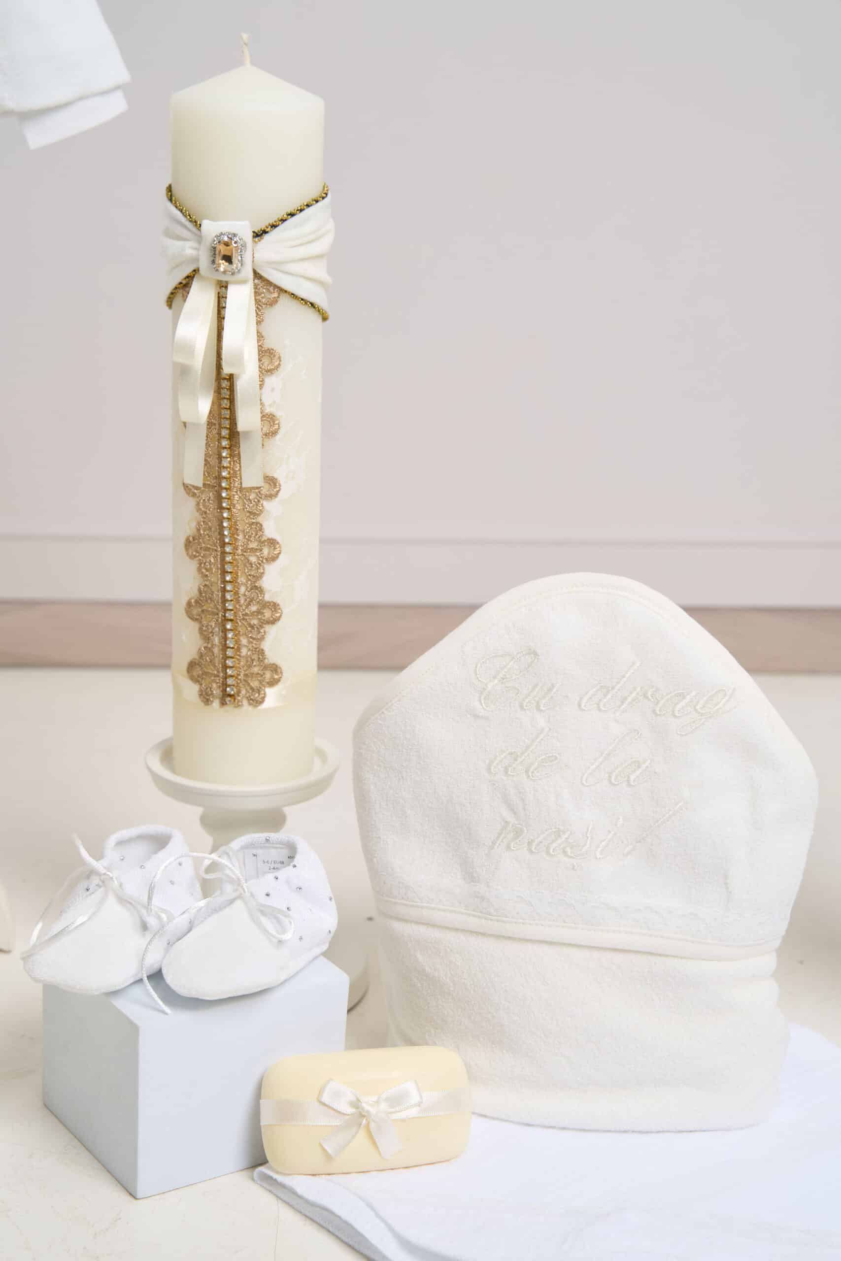 Set esențial de botez Serafim - Alb-ivoire 5 Set esențial de botez Serafim - Alb-ivoire - imagine 5