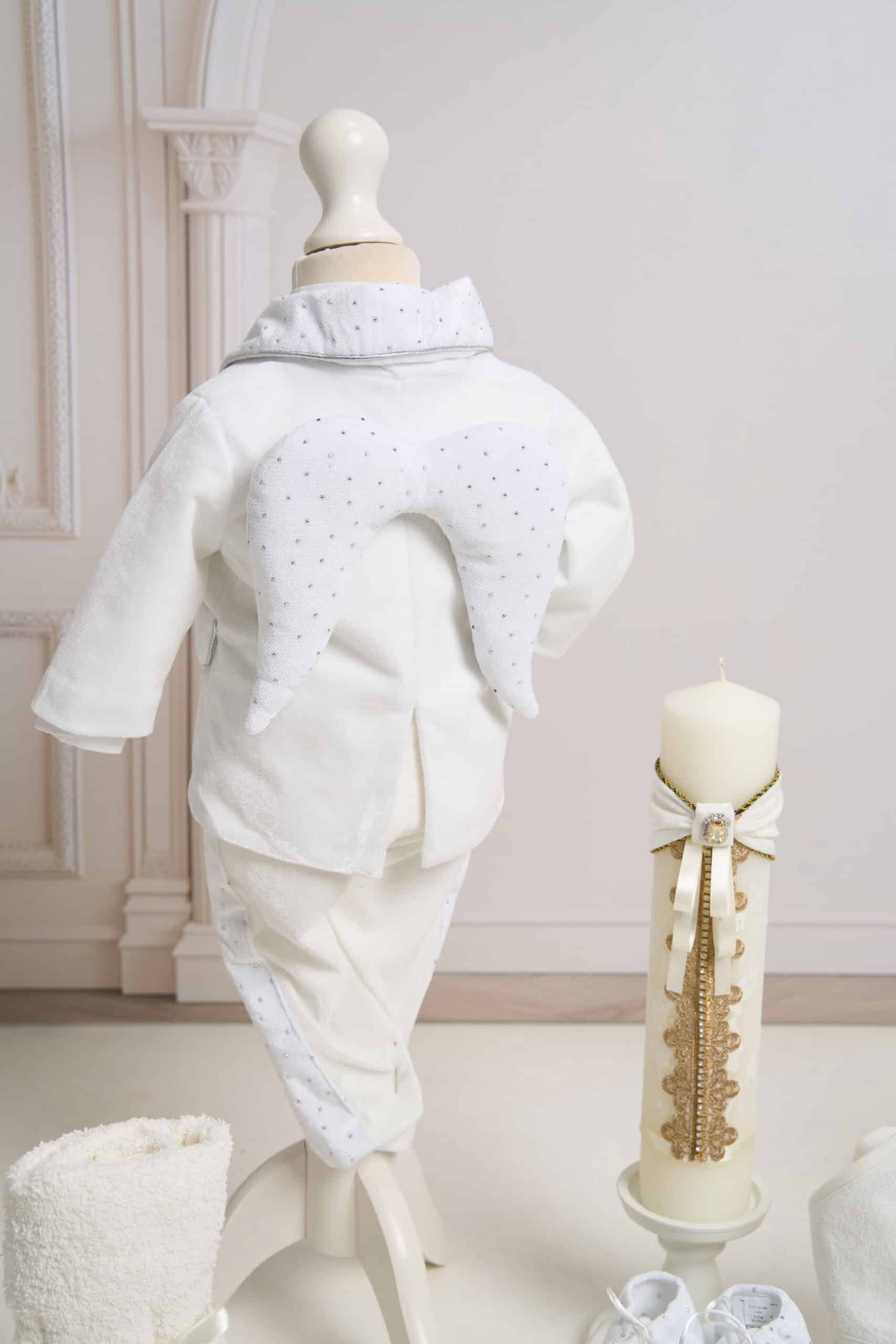 Set esențial de botez Serafim - Alb-ivoire 4 Set esențial de botez Serafim - Alb-ivoire - imagine 4