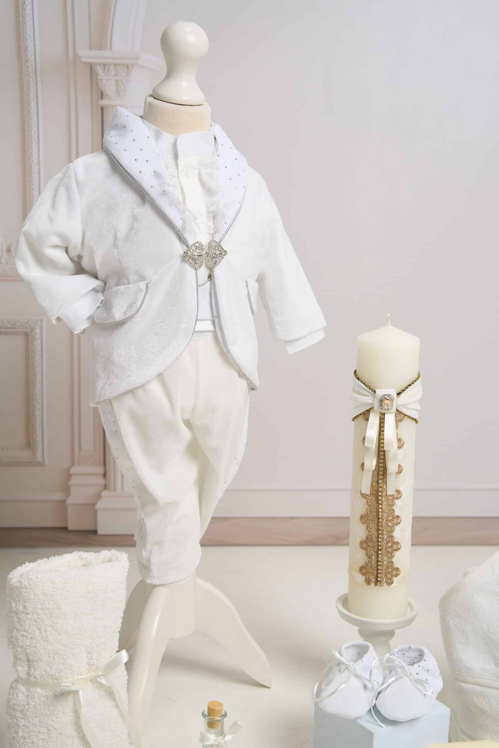 Set esențial de botez Serafim - Alb-ivoire 3 Set esențial de botez Serafim - Alb-ivoire - imagine 3