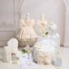 Rochita De Botez Fete Voal Raza Borangic Maneca Scurta