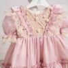 Rochita De Botez Raza Borangic Roz Maneca Scurta 8