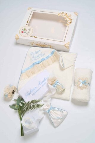 Trusou De Botez Dantela Fete Bleu