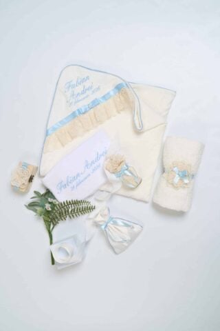 Trusou De Botez Dantela Fete Bleu