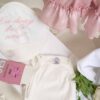 Trusou Complet De Botez Raza Borangic Roz Maneca Scurta