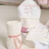 Trusou Complet De Botez Raza Borangic Roz Maneca Scurta