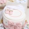 Trusou Complet De Botez Raza Borangic Roz Maneca Scurta