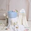 Cufar De Botez Buretat Oval Bleu
