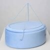 Cufar De Botez Oval Din Catifea Bleu