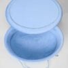 Cufar De Botez Oval Din Catifea Bleu