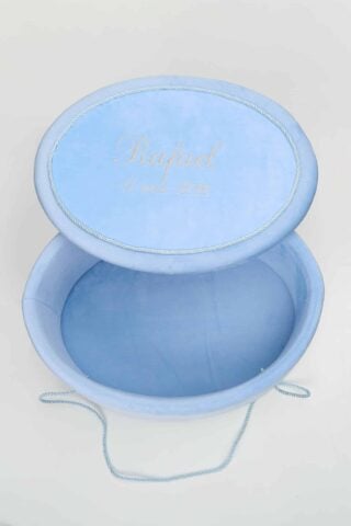 Cufar Oval Bleu Cu Personalizare