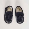 Mocasini Botez Piele Intoarsa Bleumarin