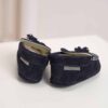 Mocasini Botez Piele Intoarsa Bleumarin